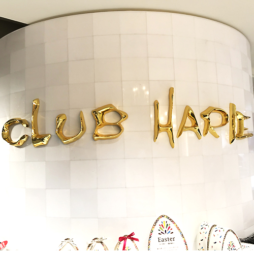 箱文字サイン施工事例　クラブハリエ　CLUB HARIE